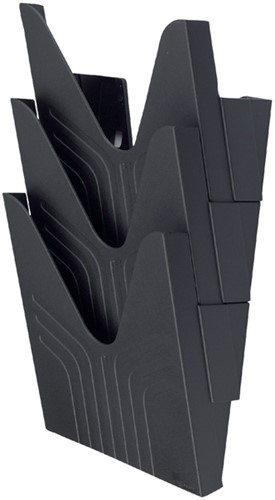Folderhouder Avery nr144 wand folio hoog 3vaks zwart
