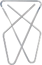 Vlinderclip LPC vernikkeld 57x50mm 50stuks *