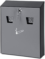 Wandasbak met binnenemmer zwart/grijs