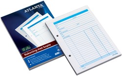 Rekeningblok Djois Atlanta A5 harde kaft  50x2vel zelfkopierend