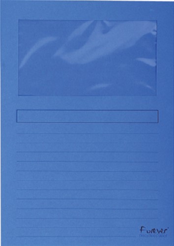 Venstermap Exacompta Forever L-model 120gr donkerblauw 100 stuks