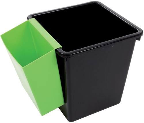Inzetbak voor vierkante tapse papierbak groen-2