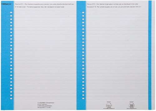 Ruiterstrook Elba Nr 8 138x6mm lateraal blauw 10 vel