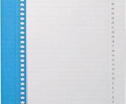 Ruiterstrook Elba Nr 0 297x6mm verticaal blauw 10 vel