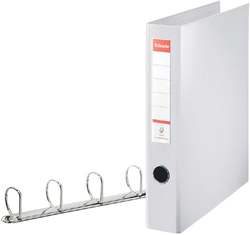 Ringband Esselte VIVIDA A4 maxi 4-rings D-mechaniek 40mm PP wit