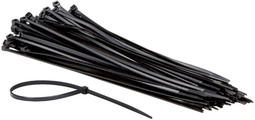 Kabelbinders IEZZY nylon 4.8x300mm D 81mm zwart 100 stuks