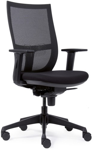 Bureaustoel Euroseats Curve kunststof voetenkruis zwart