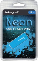 USB stick 2.0 Integral Neon USB-A 16GB blauw
