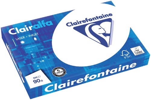 Kopieerpapier Clairefontaine Clairalfa A3 90gr wit 500 vel