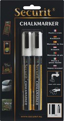 Krijtstift Securit SMA-510 schuin wit 2-6mm blister à 2 stuks