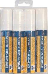 Krijtstift Securit SMA-720 blok wit 7-15mm blister à 4 stuks