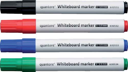 Whiteboardmarker Quantore rond 1-1.5mm 4 stuks assorti-2