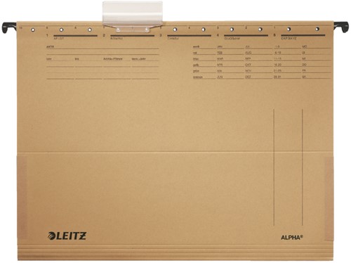 Hangmap Leitz Alpha A4 met balg 348x260mm natuurbruin