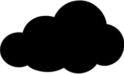 Krijtbord Securit wolk 480x290mm