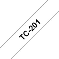 Labeltape Brother P-touch TC-201 standaard 12mm zwart op wit-2