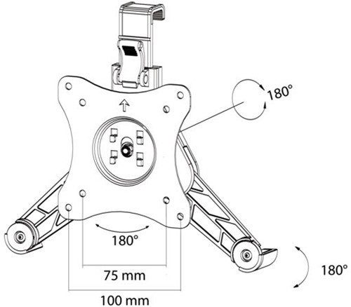 Tablet houder Newstar universeel UN100 zwart-3
