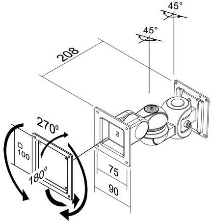 monitor wandsteun Newstar W910 10-30" zilvergrijs-2