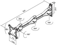 monitor wandsteun Newstar W1030 10-30" zilvergrijs-2