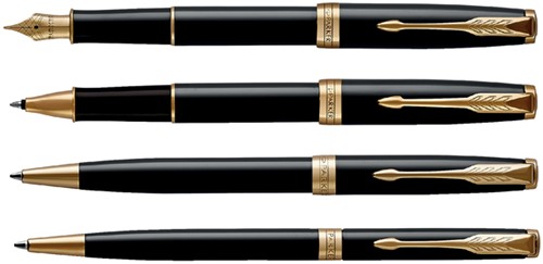 Rollerpen Parker Sonnet black lacquer GT fijn-3
