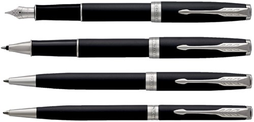 Vulpen Parker Sonnet matte black lacquer CT medium-3