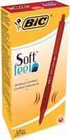 Balpen Bic soft feel grip clic medium rood-2