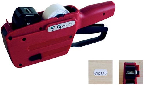 Etiketteertang Open-Data C10 1 regel 12x26mm