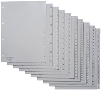 Tabbladen Quantore 4-gaats 1-15 genummerd grijs PP-2