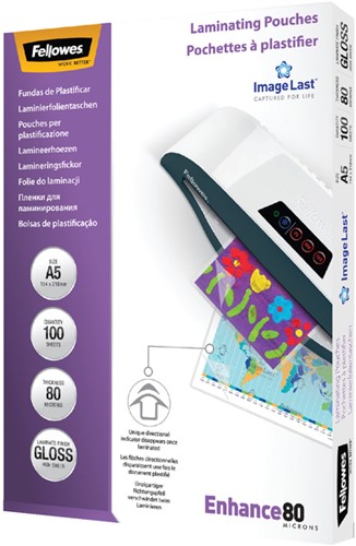 Lamineerhoes Fellowes A5 2x80micron glans 100 stuks