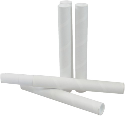 Verzendkoker CleverPack A3 330x50mm met doppen wit pak à 20 stuks-1