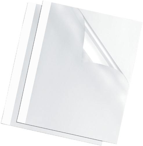 Thermische omslag Fellowes A4 6mm wit 100 stuks-2