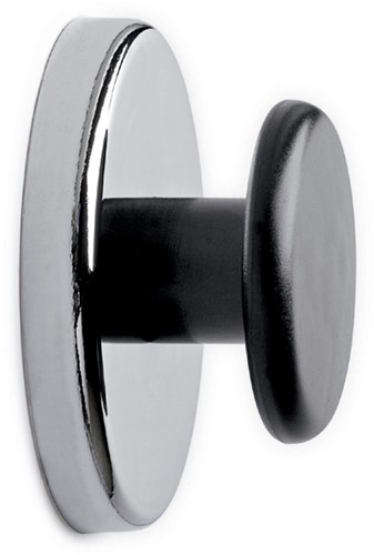 Magneet met knop MAUL Ø65mm trekkracht 12kg chroom/zwart-3