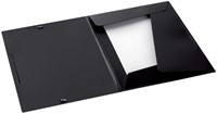 Elastomap Djois college file A4 3 klepppen PP zwart