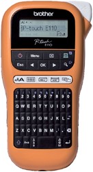 Labelprinter Brother P-touch TZe PT-E110 draagbaar qwerty 12mm oranje