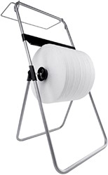 Poetspapierdispenser Satino CR1 vloerstandaard zilver 332370