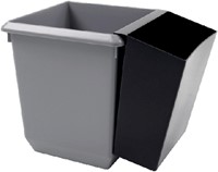 Inzetbak voor vierkante tapse papierbak zwart-2