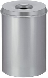 Papierbak met vlamdover Vepabins 30liter grijs