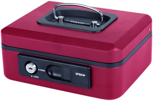 Geldkist Pavo Deluxe 200x160x90mm rood-2