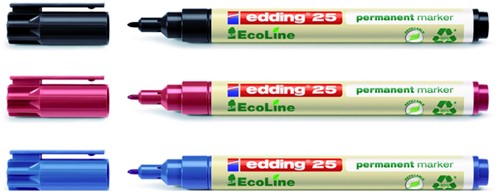 Viltstift edding 25 EcoLine rond 1mm rood-2