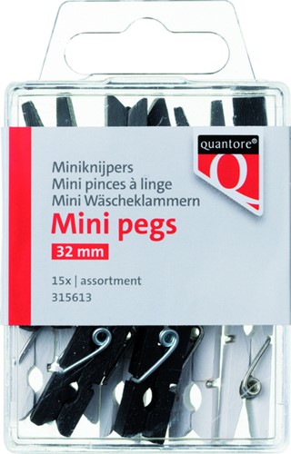 Miniknijper Quantore blister 34mm assorti 15 stuks