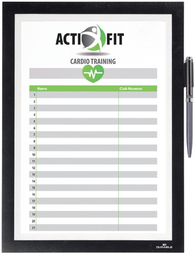 Duraframe Durable 499301 Note A4 zelfklevend zwart