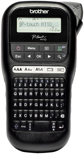Labelprinter Brother P-touch TZe PT-H110 draagbaar qwerty 12mm zwart
