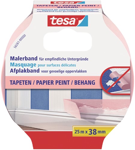 Afplaktape tesa®  Professional sensitive 25mx38mm roze-2