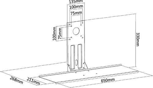 Toetsenbordhouder Neomounts V200 zwart-2