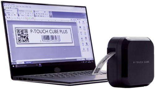 Labelprinter Brother P-touch Cube Plus TZe PT-P710BT desktop 24mm zwart-2