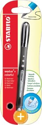 Rollerpen STABILO worker colorful 2019/46 M zwart blister à 1 stuk