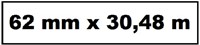 Labeletiket Quantore DK-22205 doorlopend 62mm 1 rol á 30m wit-2