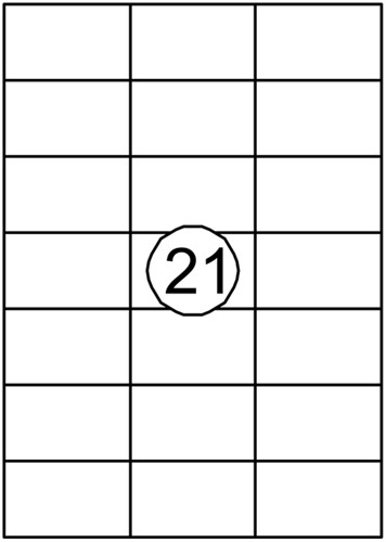 Etiket Quantore 70X42.4mm 315 stuks