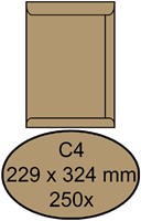 Envelop Quantore akte C4 229x324mm bruinkraft 250 stuks