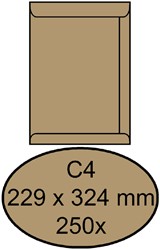 Envelop Quantore akte C4 229x324mm bruinkraft 250 stuks