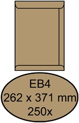 Envelop Quantore akte EB4 262x371mm bruinkraft 250 stuks